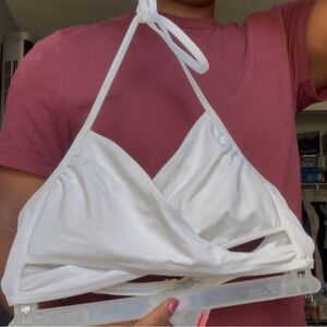 PINK Victoria's Secret White Swim Bra